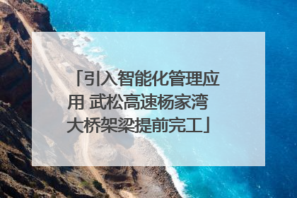 引入智能化管理应用 武松高速杨家湾大桥架梁提前完工