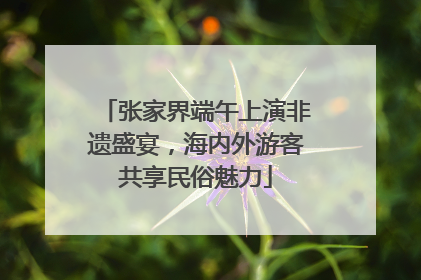 张家界端午上演非遗盛宴，海内外游客共享民俗魅力