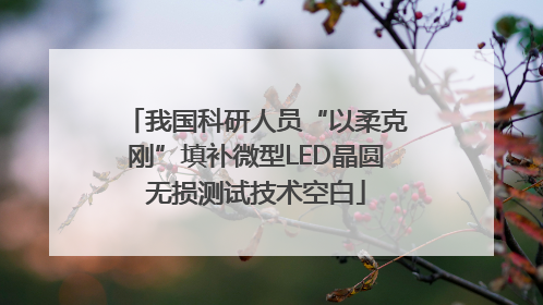 我国科研人员“以柔克刚”填补微型LED晶圆无损测试技术空白