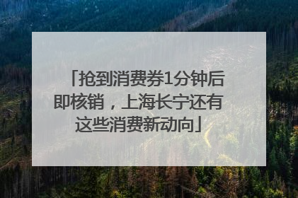 抢到消费券1分钟后即核销，上海长宁还有这些消费新动向