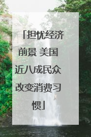 担忧经济前景 美国近八成民众改变消费习惯