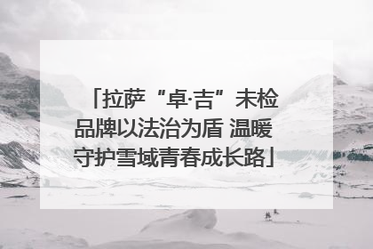 拉萨“卓·吉”未检品牌以法治为盾 温暖守护雪域青春成长路