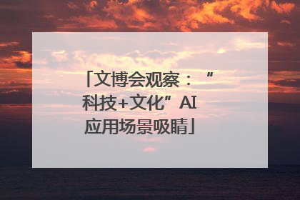 文博会观察：“科技+文化”AI应用场景吸睛