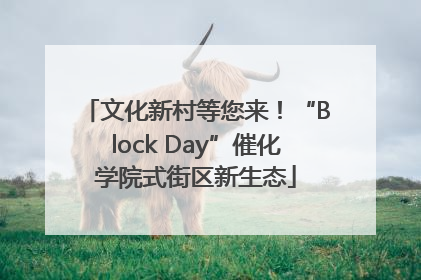 文化新村等您来！“Block Day”催化学院式街区新生态