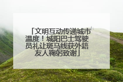 文明互动传递城市温度！城阳巴士驾驶员礼让斑马线获外籍友人鞠躬致谢