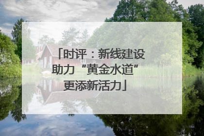 时评：新线建设助力“黄金水道”更添新活力