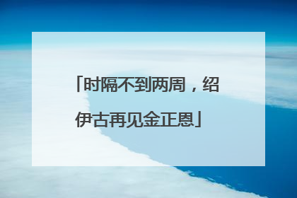 时隔不到两周，绍伊古再见金正恩