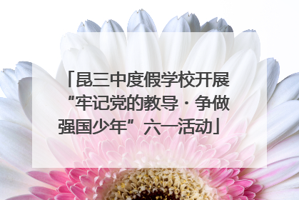 昆三中度假学校开展“牢记党的教导・争做强国少年”六一活动