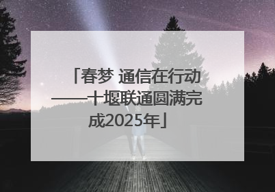 春梦 通信在行动——十堰联通圆满完成2025年