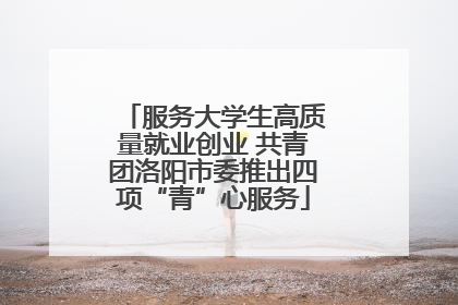 服务大学生高质量就业创业 共青团洛阳市委推出四项“青”心服务