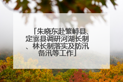 朱晓东赴繁峙县、定襄县调研河湖长制、林长制落实及防汛备汛等工作