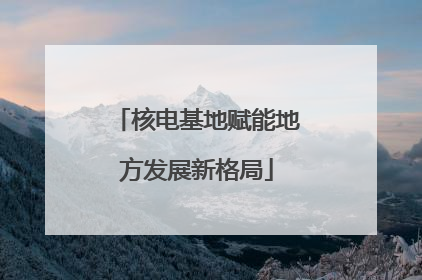 核电基地赋能地方发展新格局