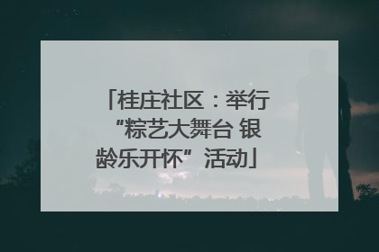 桂庄社区：举行“粽艺大舞台 银龄乐开怀”活动