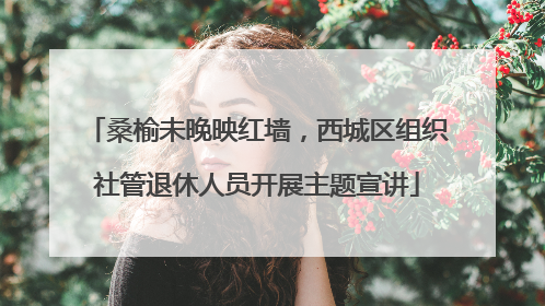 桑榆未晚映红墙，西城区组织社管退休人员开展主题宣讲