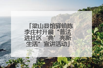 梁山县馆驿镇陈李庄村开展“普法进社区‘典’亮新生活”宣讲活动