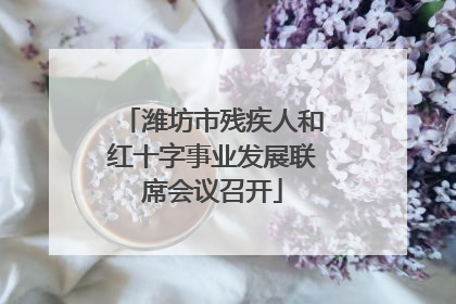 潍坊市残疾人和红十字事业发展联席会议召开