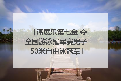 潘展乐第七金 夺全国游泳冠军赛男子50米自由泳冠军