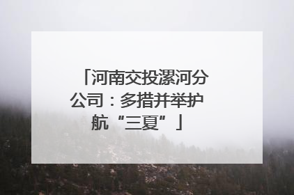 河南交投漯河分公司：多措并举护航“三夏”