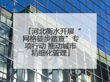 河北衡水开展“网格徒步踏查”专项行动 推动城市精细化管理