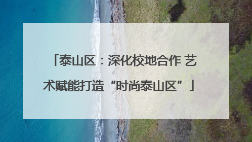 泰山区：深化校地合作 艺术赋能打造“时尚泰山区”