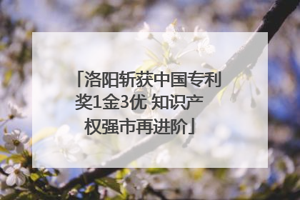洛阳斩获中国专利奖1金3优 知识产权强市再进阶