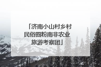 济南小山村乡村民俗圈粉南非农业旅游考察团