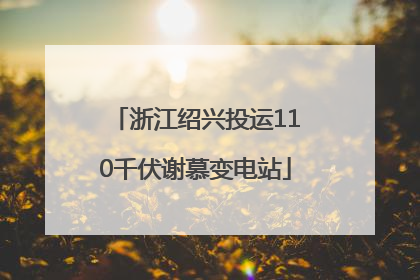 浙江绍兴投运110千伏谢慕变电站