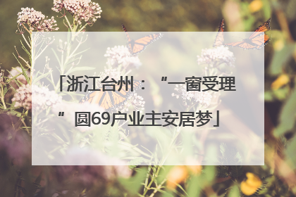 浙江台州：“一窗受理”圆69户业主安居梦