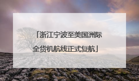 浙江宁波至美国洲际全货机航线正式复航