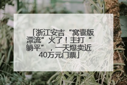 浙江安吉“窝囊版漂流”火了！主打“躺平”，一天爆卖近40万元门票