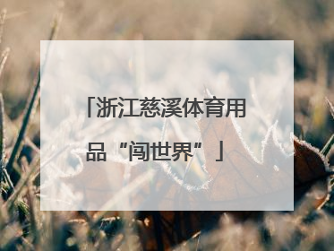 浙江慈溪体育用品“闯世界”