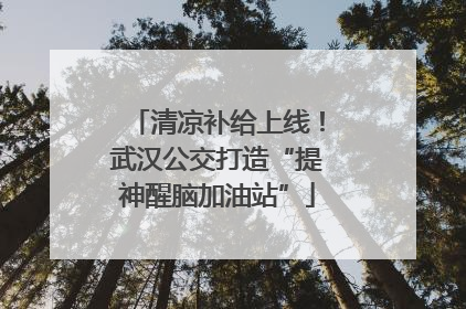 清凉补给上线！武汉公交打造“提神醒脑加油站”