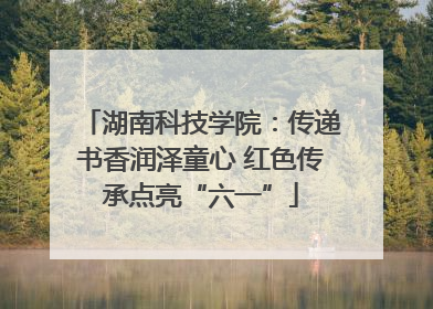 湖南科技学院：传递书香润泽童心 红色传承点亮“六一”