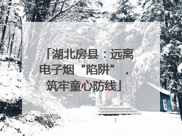 湖北房县：远离电子烟“陷阱”，筑牢童心防线