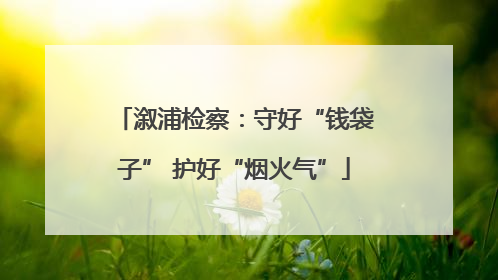 溆浦检察：守好“钱袋子” 护好“烟火气”