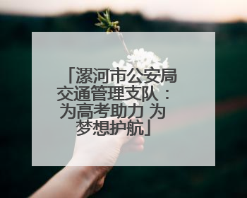 漯河市公安局交通管理支队：为高考助力 为梦想护航