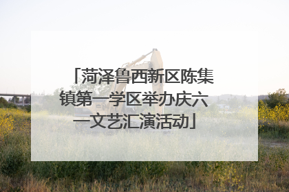 菏泽鲁西新区陈集镇第一学区举办庆六一文艺汇演活动