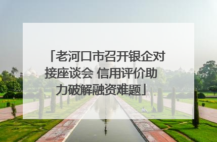 老河口市召开银企对接座谈会 信用评价助力破解融资难题