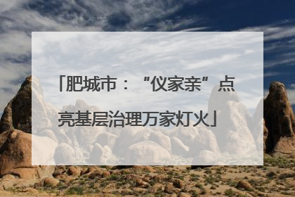 肥城市：“仪家亲”点亮基层治理万家灯火