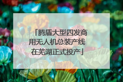 腾盾大型四发商用无人机总装产线在芜湖正式投产
