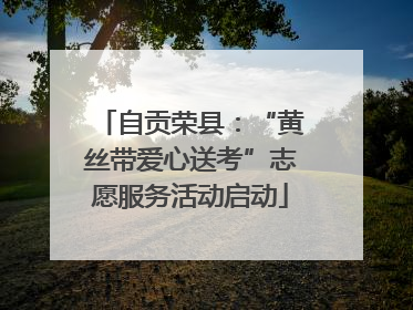 自贡荣县：“黄丝带爱心送考”志愿服务活动启动