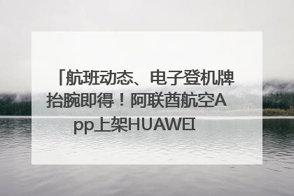 航班动态、电子登机牌抬腕即得！阿联酋航空App上架HUAWEI WATCH 5