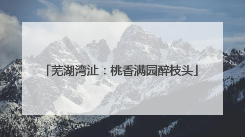 芜湖湾沚：桃香满园醉枝头