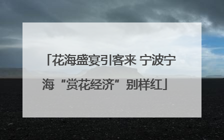 花海盛宴引客来 宁波宁海“赏花经济”别样红
