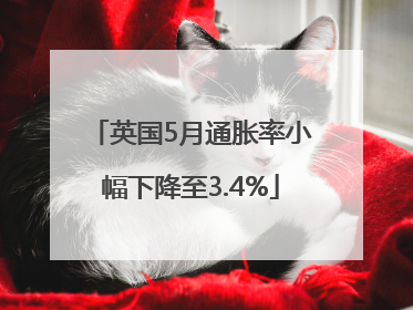 英国5月通胀率小幅下降至3.4%