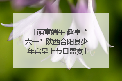 萌童端午 趣享“六一”陕西合阳县少年宫呈上节日盛宴