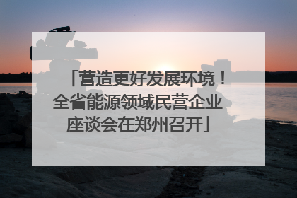 营造更好发展环境！全省能源领域民营企业座谈会在郑州召开