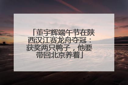 董宇辉端午节在陕西汉江赛龙舟夺冠：获奖两只鸭子，他要带回北京养着