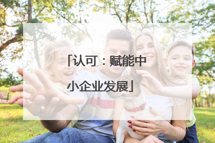 认可：赋能中小企业发展
