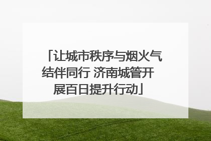 让城市秩序与烟火气结伴同行 济南城管开展百日提升行动